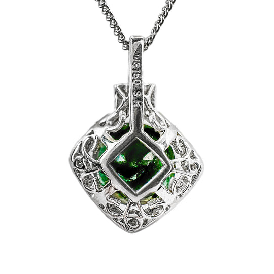 18ct White Gold Tourmaline Pendant