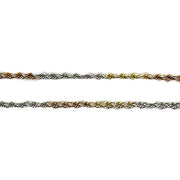 18ct White, Yellow & Rose Gold Rope Necklace