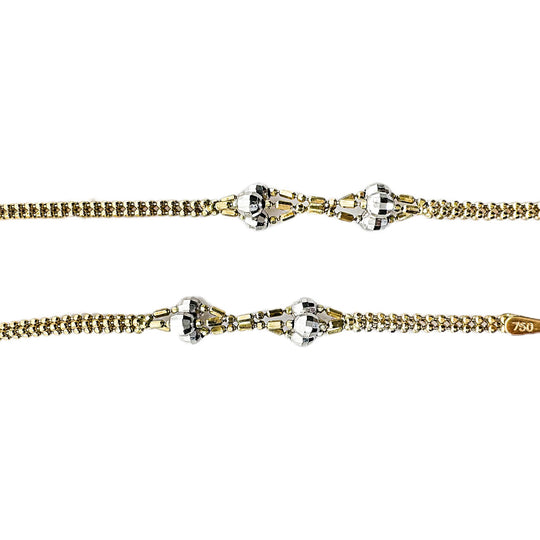 18ct Yellow & White Gold Ball Bracelet