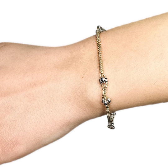 18ct Yellow & White Gold Ball Bracelet