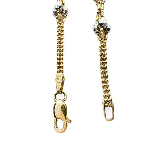 18ct Yellow & White Gold Ball Bracelet