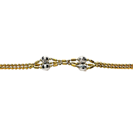 18ct Yellow & White Gold Ball Bracelet