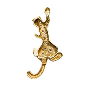 18ct Yellow Gold Cubic Zirconia Panther Pendant