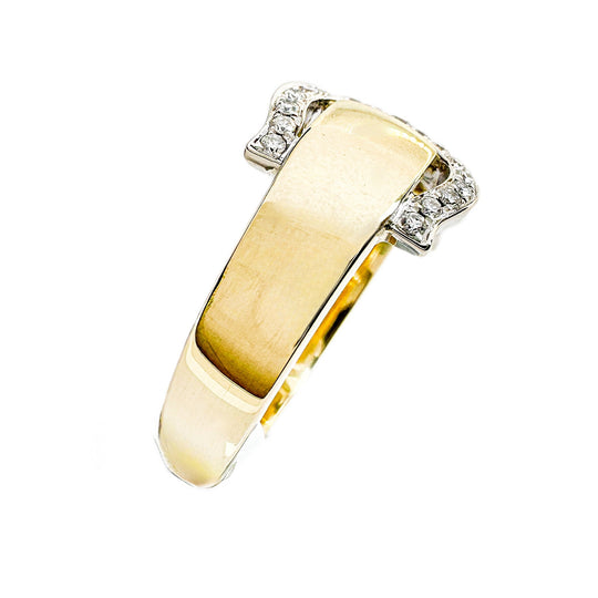 18ct Yellow Gold & Diamond CC Style Ring