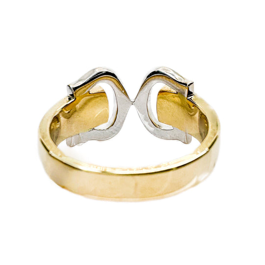 18ct Yellow Gold & Diamond CC Style Ring