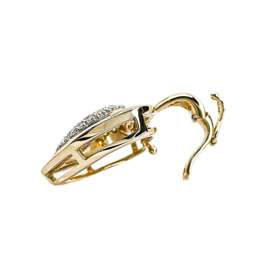 18ct Yellow Gold Diamond Heart Pendant