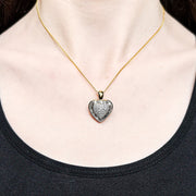 18ct Yellow Gold Diamond Heart Pendant