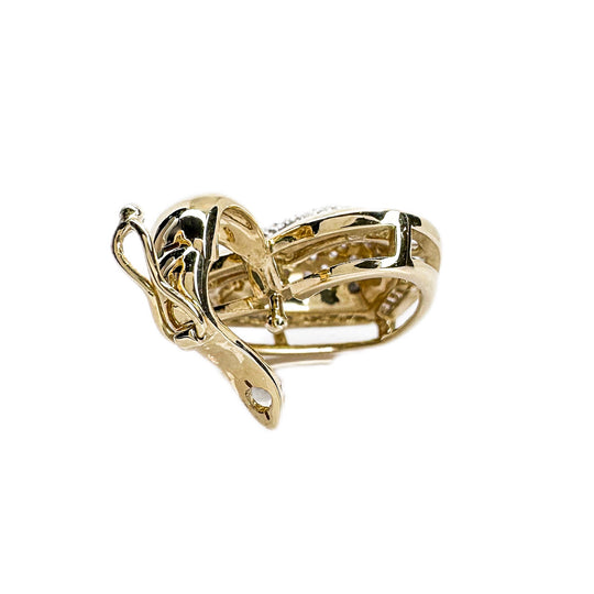 18ct Yellow Gold Diamond Heart Pendant