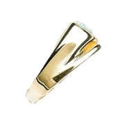 18ct Yellow Gold & Diamond Opal Ring
