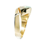 18ct Yellow Gold & Diamond Opal Ring