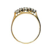 18ct Yellow Gold Brilliant Round & Princess Cut Diamond Ring