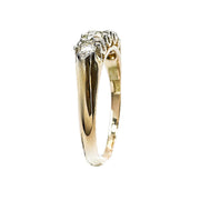 18ct Yellow Gold Ring with Five Diamonds