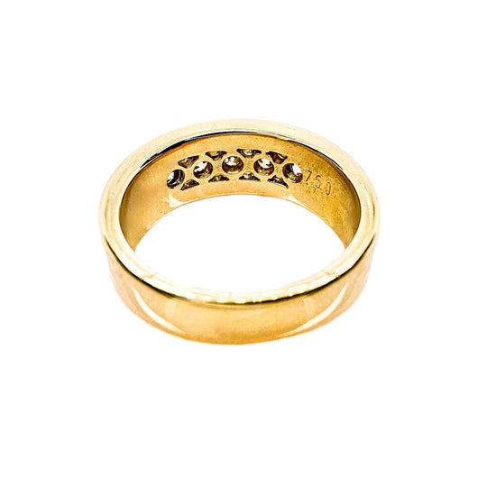 18ct Yellow Gold Five Diamond Ring