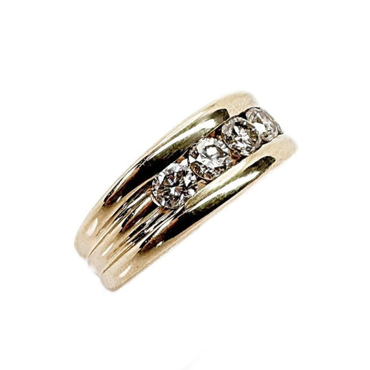 18ct Yellow Gold Five Diamond Ring
