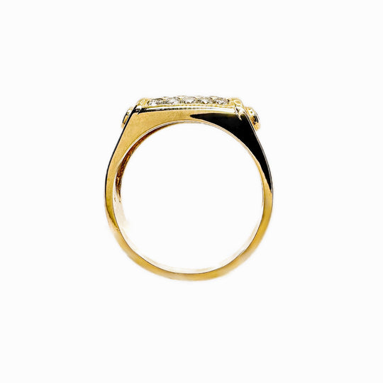18ct Yellow Gold Diamond & Ruby Ring