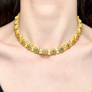 18ct Yellow Gold Fancy Patterned Necklace