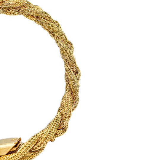 18ct Yellow Gold Vintage Braided Bracelet