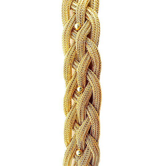 18ct Yellow Gold Vintage Braided Bracelet