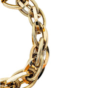 18ct Yellow Gold Textured Link Bracelet 