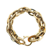 18ct Yellow Gold Textured Link Bracelet 