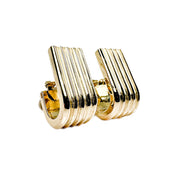 18ct Yellow Gold Ribbed Earrings