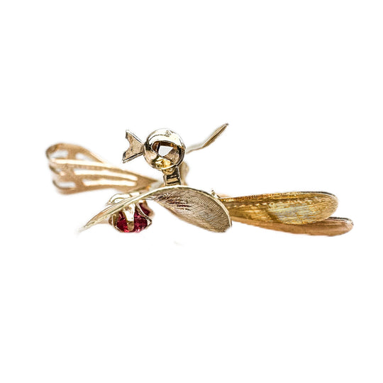 18ct Yellow Gold Ruby Brooch
