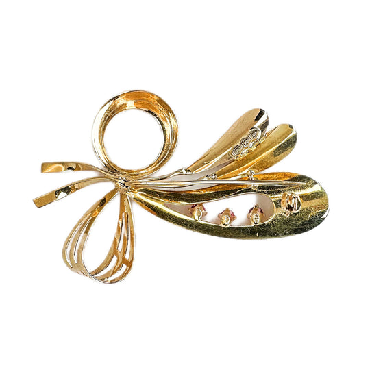 18ct Yellow Gold Ruby Brooch