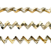 18ct Yellow & White Gold Zig Zag Designed Bracelet