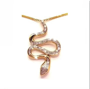 9ct Yellow Gold Snake Pendant