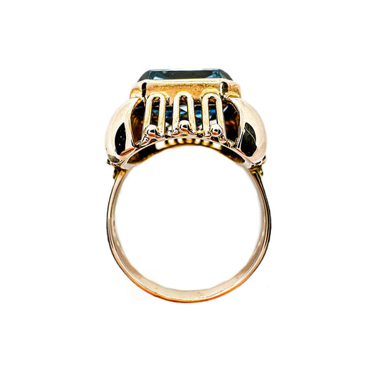 8ct Yellow Gold Synthetic Spinel Ring
