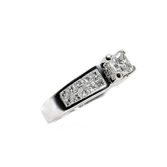18ct White Gold Princess Cut Diamond Ring