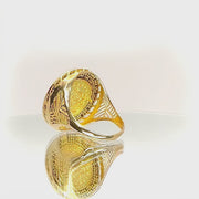 21ct Middle Eastern Coin Ring