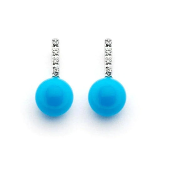 Sterling Silver Turquoise Drop Earrings