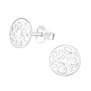 Sterling Silver Circle Ear Studs