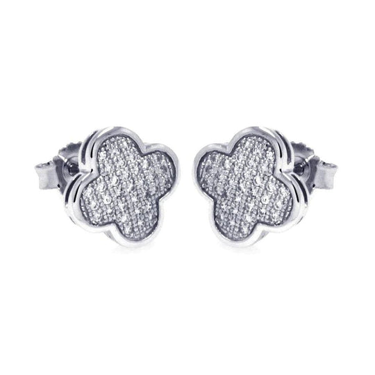 Clover Stud Sterling Silver Earring
