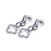 Sterling Silver Dangling Clover Earrings