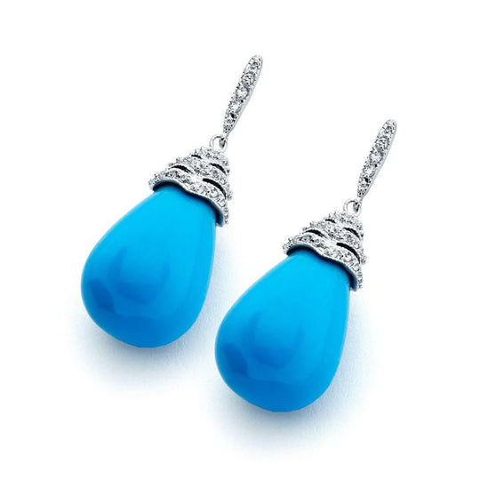 Sterling Silver Turquoise Drop Earrings